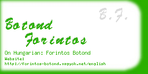 botond forintos business card